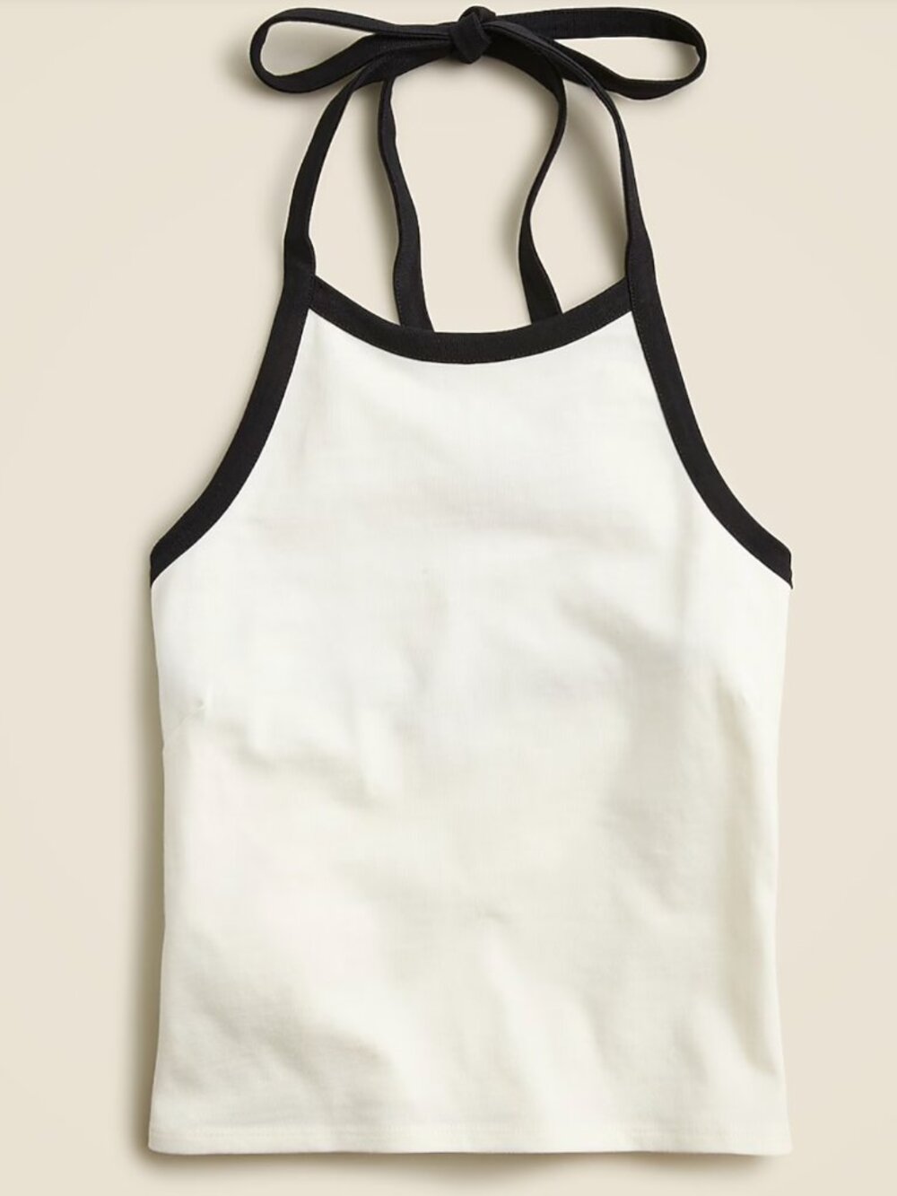 Mariner cloth halter top with contrast trim